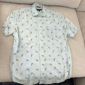 Banana Republic Men’s Button Down pineapple shirt